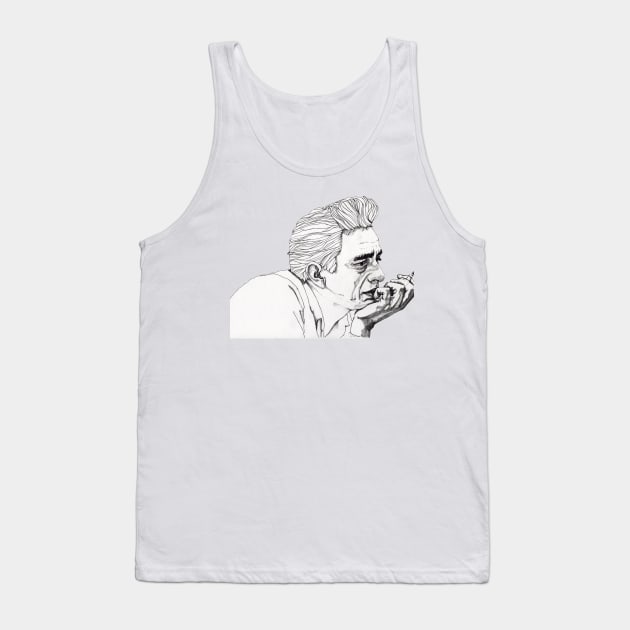 Johnny Cash Tank Top by paulnelsonesch